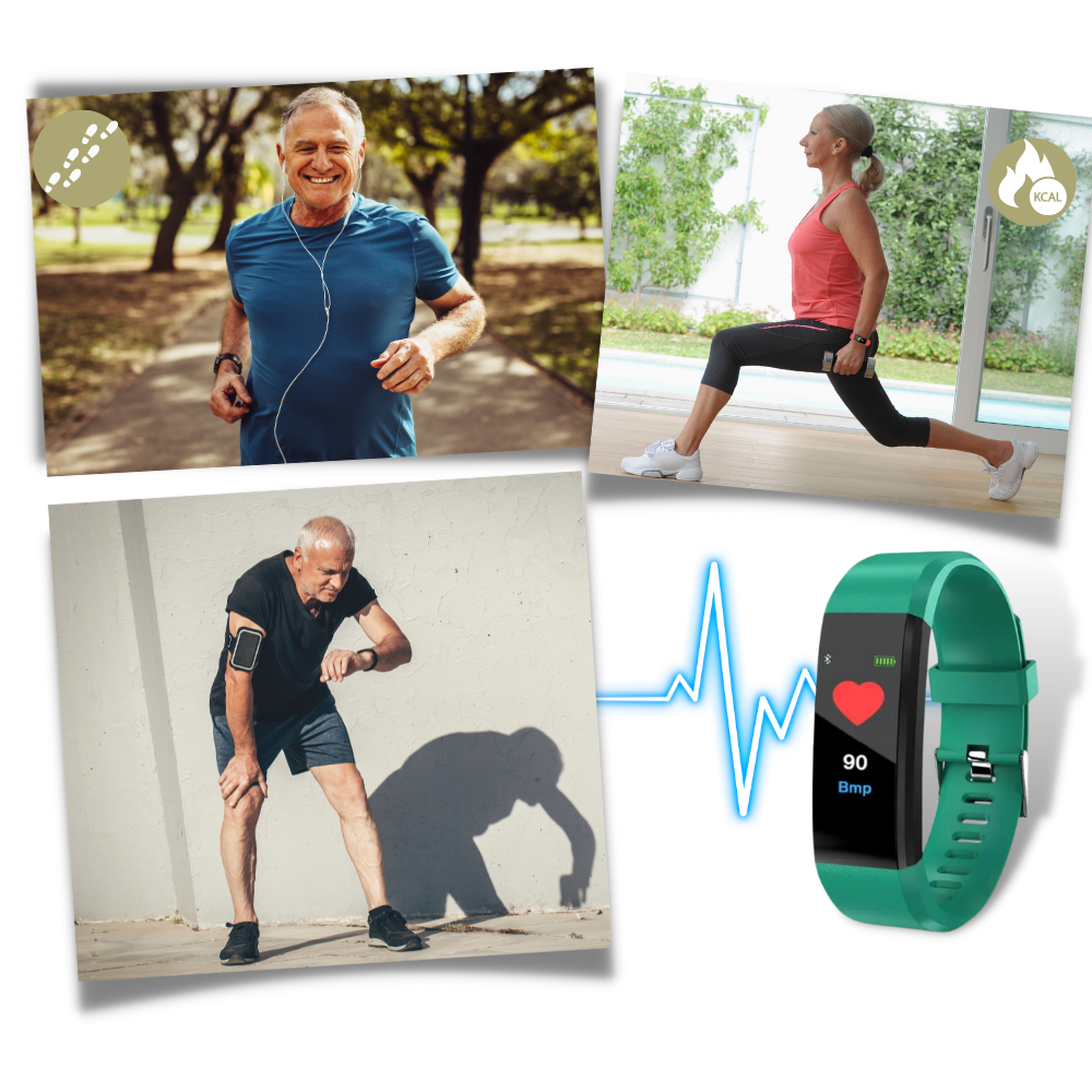 Reloj de Fitness para Personas Mayores de Silicona Impermeable