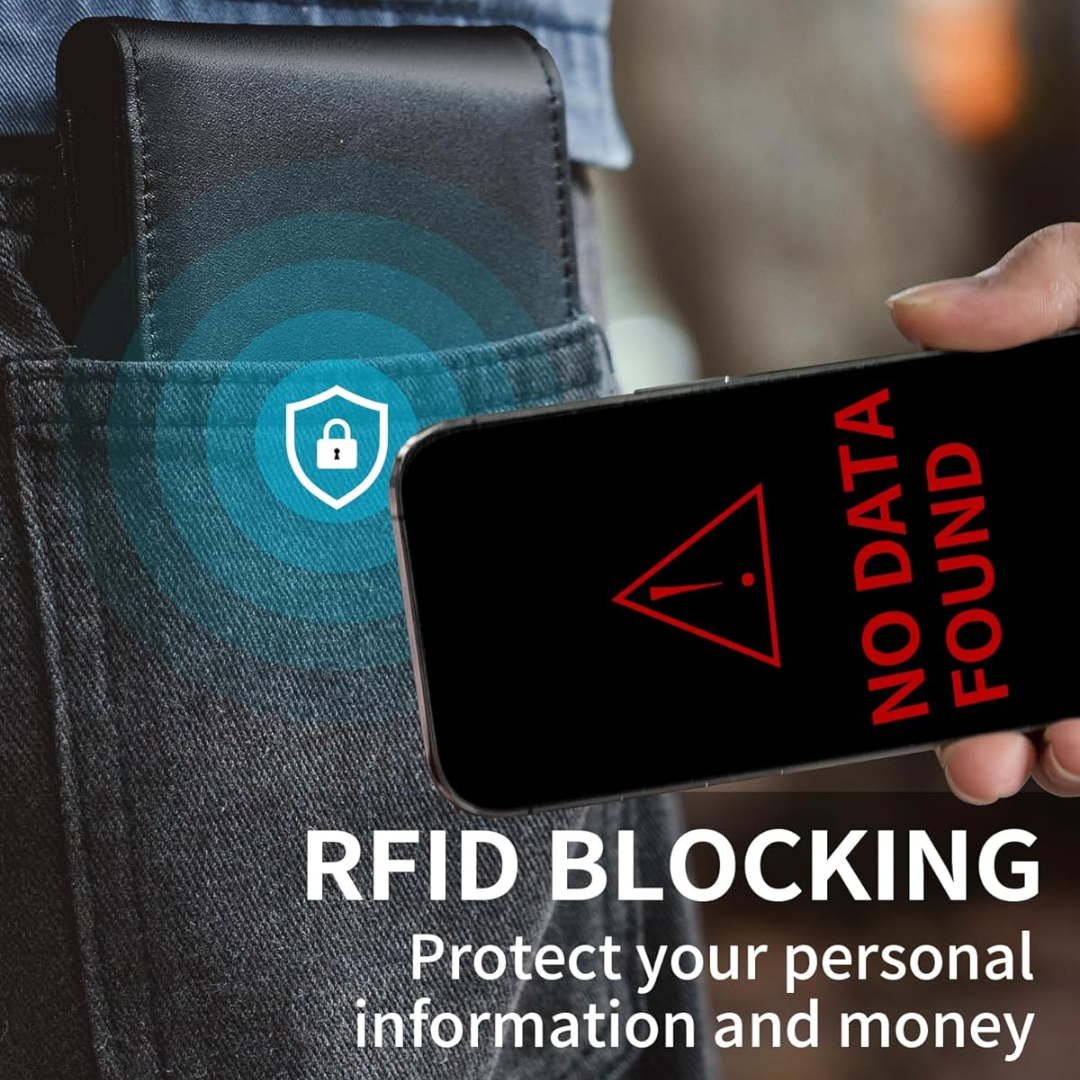 Heren Bifold Echt Leer RFID Blokkerende Portemonnee - StitchCraft