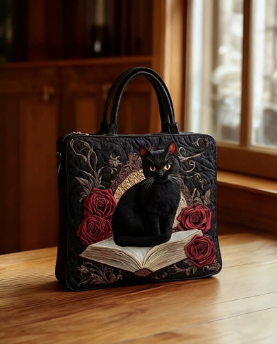 Bolso Tote Artesanal | Motivo Patas de Perro en Tonos Oscuros