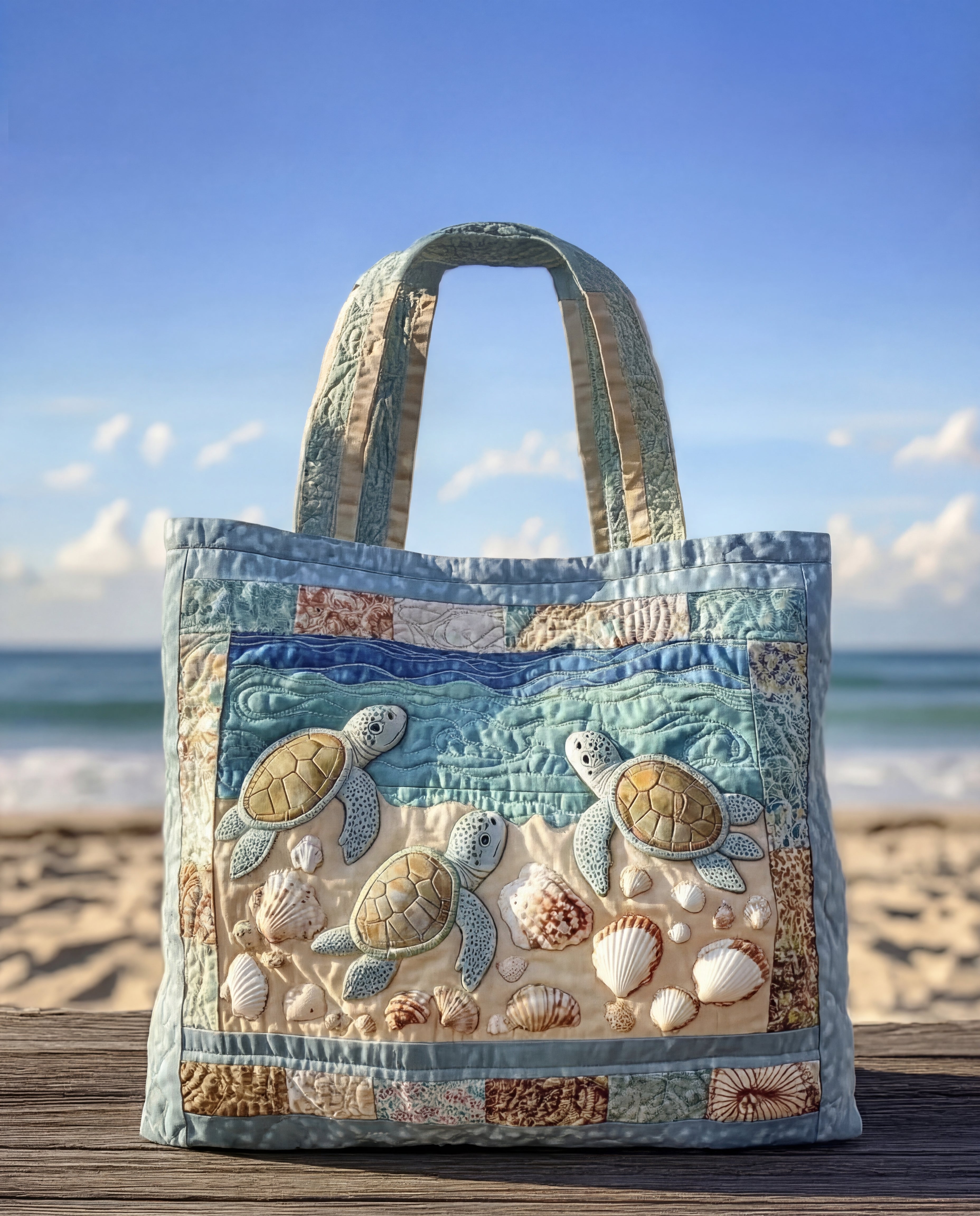 Bolso Tote Artesanal | Motivo Tortuga