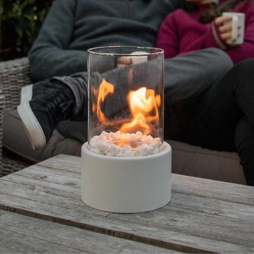 Lumara - Chimeneas de bioetanol de sobremesa con Llama Auténtica - Interior y Exterior