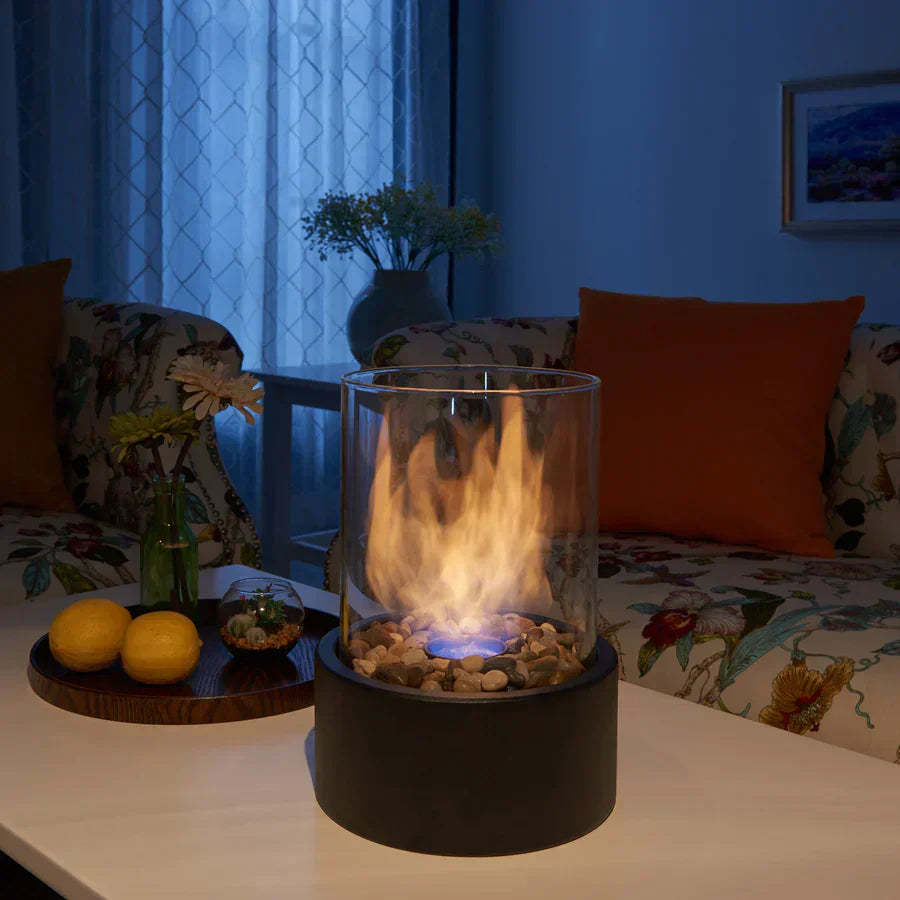 Lumara - Chimeneas de bioetanol de sobremesa con Llama Auténtica - Interior y Exterior