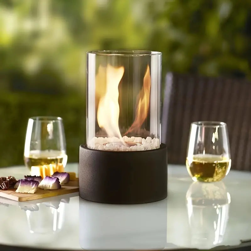 Lumara - Chimeneas de bioetanol de sobremesa con Llama Auténtica - Interior y Exterior