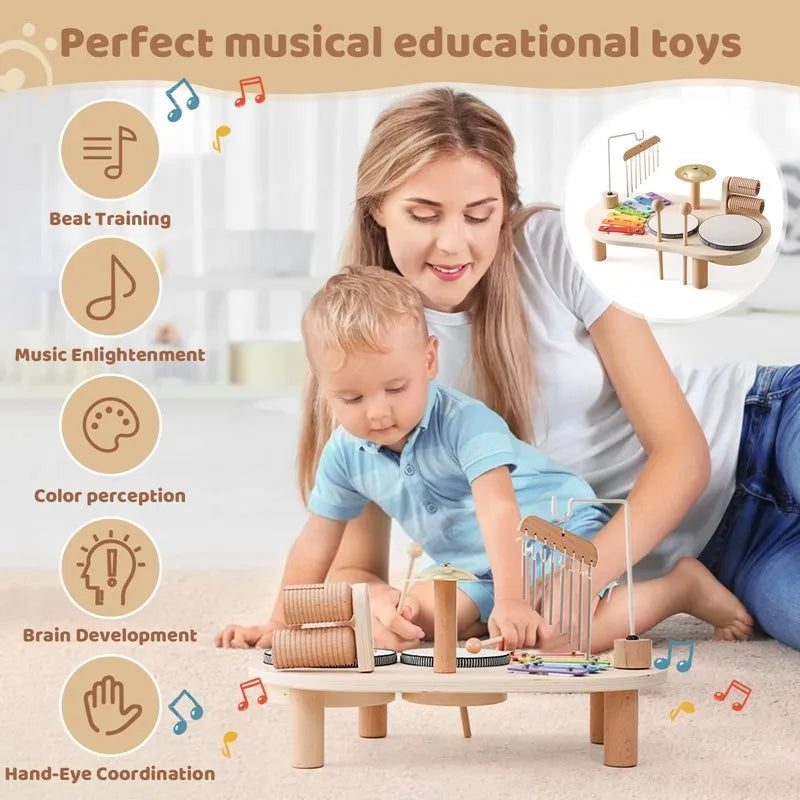 SonajeroWood – Set de instrumentos musicales de madera para bebés