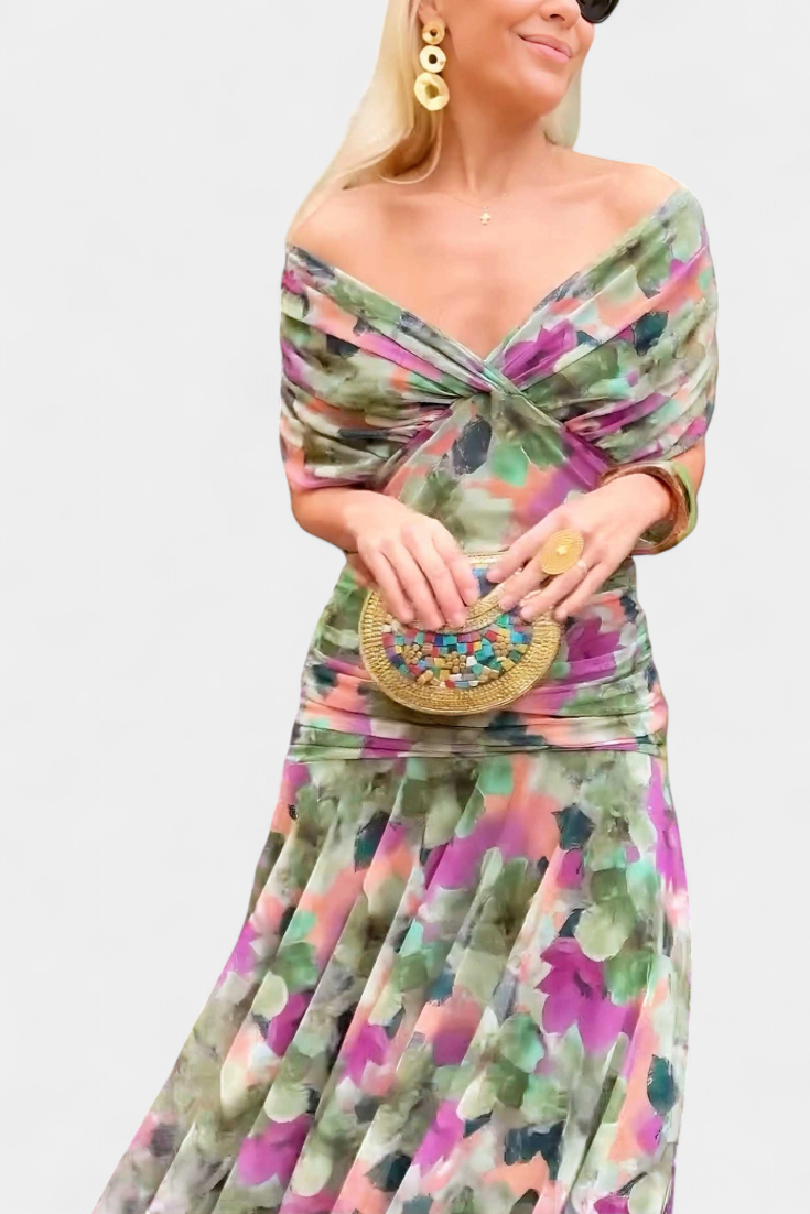 Vestido Largo para Mujer | Escote en V y Diseño Sofisticado