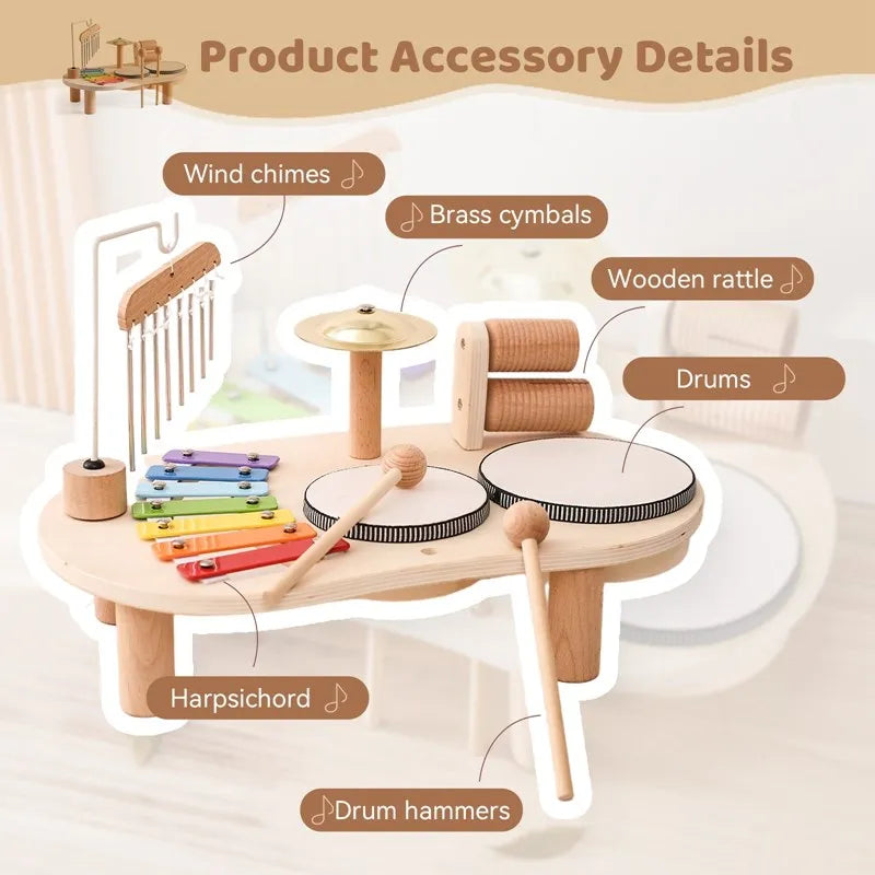 SonajeroWood – Set de instrumentos musicales de madera para bebés