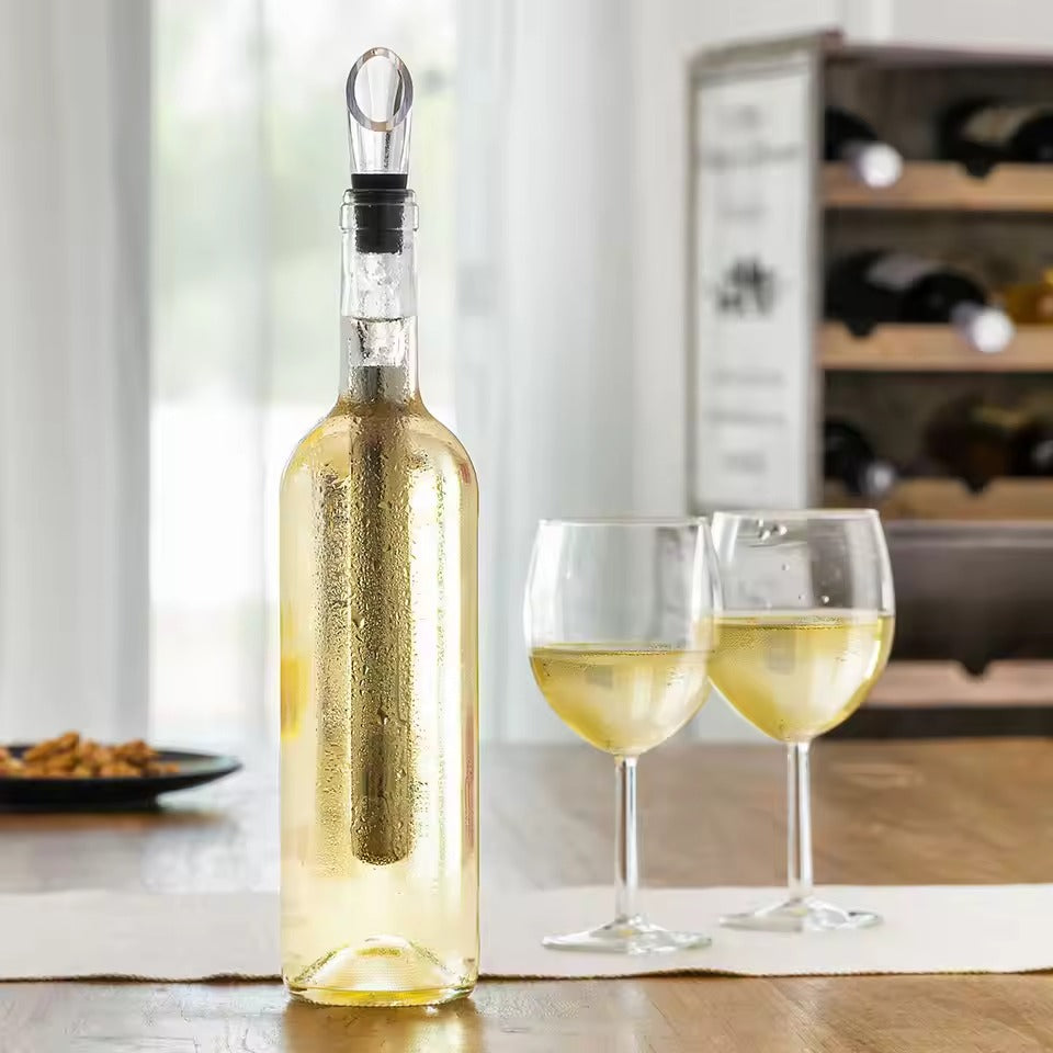 VineChill | Enfriador y Aereador de Vino – Temperatura Perfecta Siempre 1+1 GRATIS