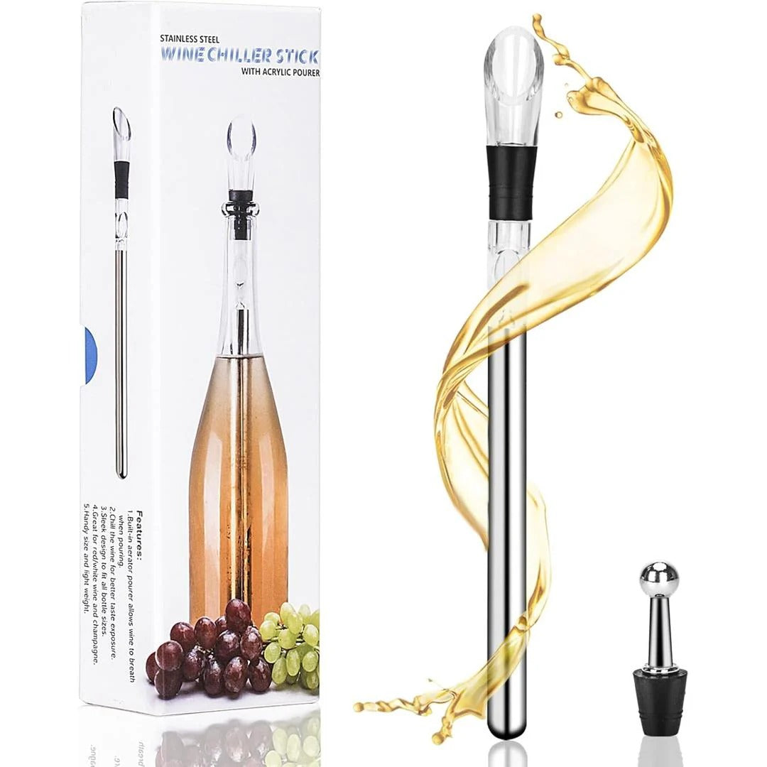 VineChill | Enfriador y Aereador de Vino – Temperatura Perfecta Siempre 1+1 GRATIS