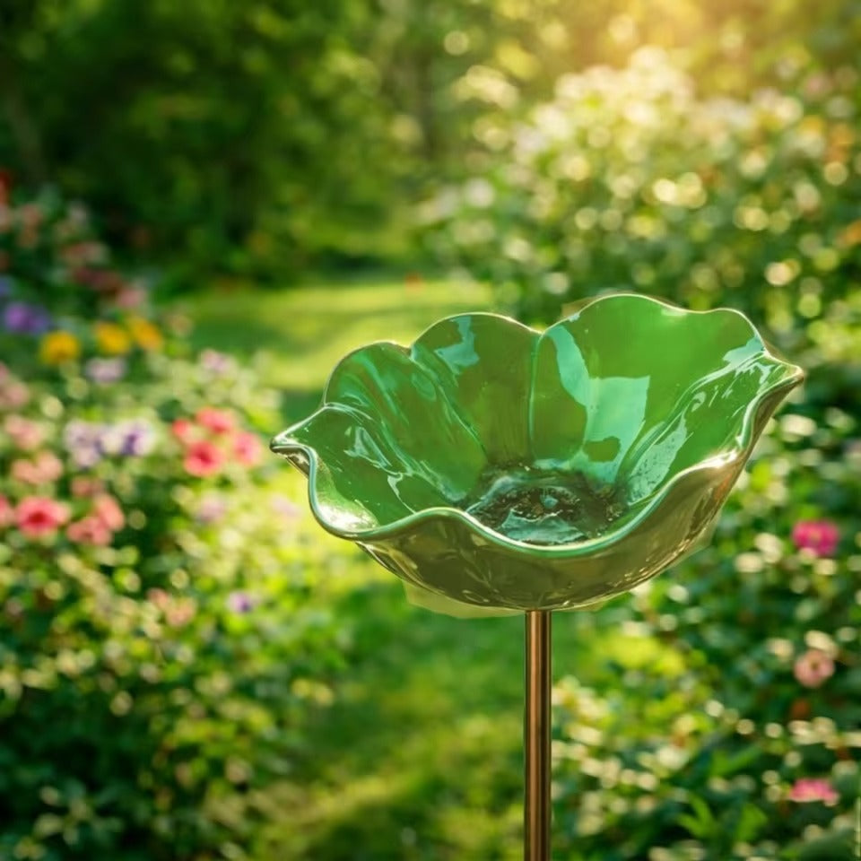 Bebedero Floral Artesanal para Pájaros – Dale Vida a tu Jardín