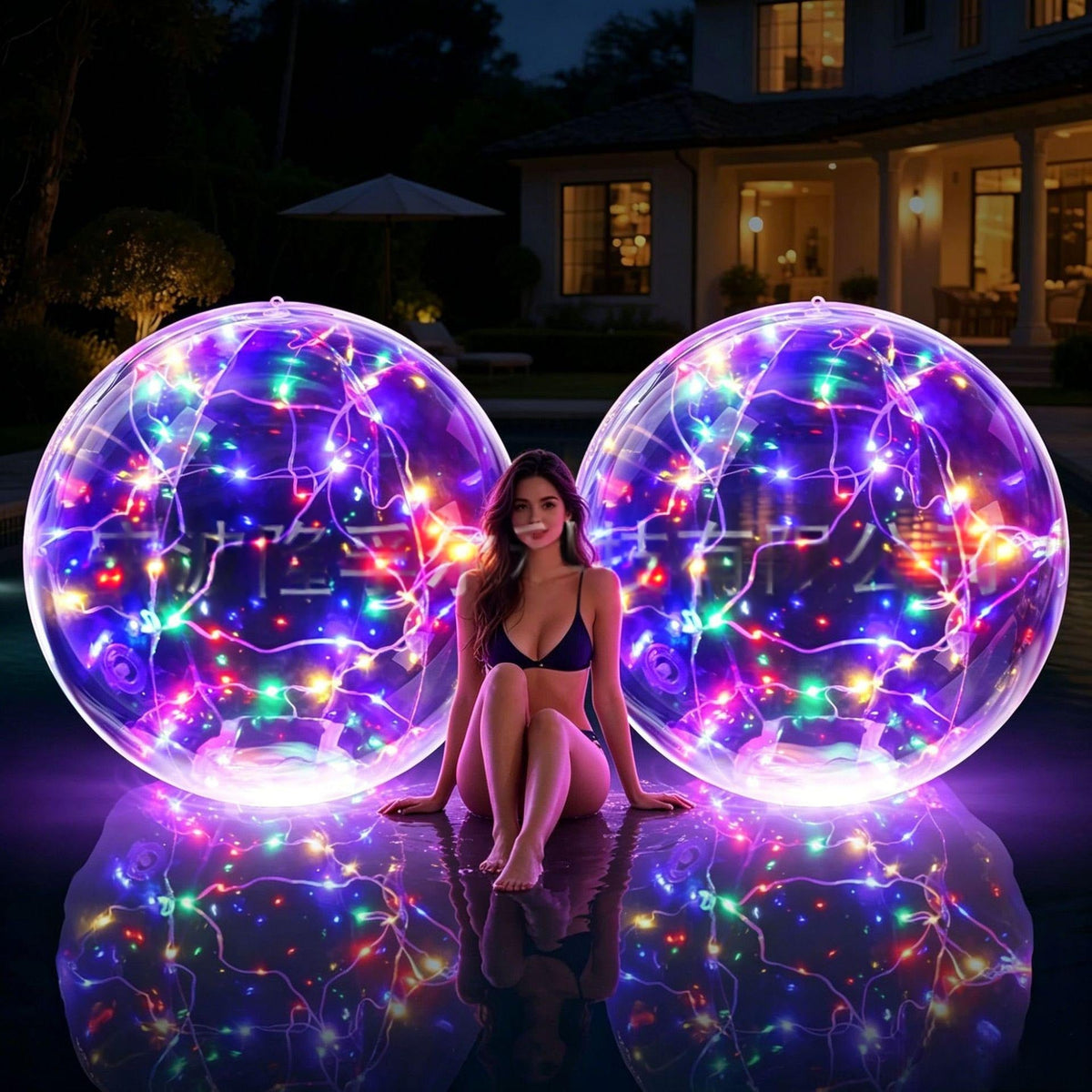 Lámpara Solar Flotante para Piscina y Jardín con 4 Colores de Luz