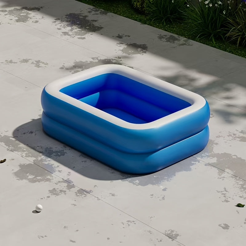 Detalle paredes hinchables de 3 anillos - piscina rectangular para jardĂn
