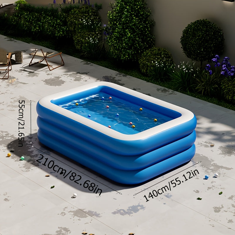 Piscina hinchable rectangular 210cm - tamaño grande para jardĂn