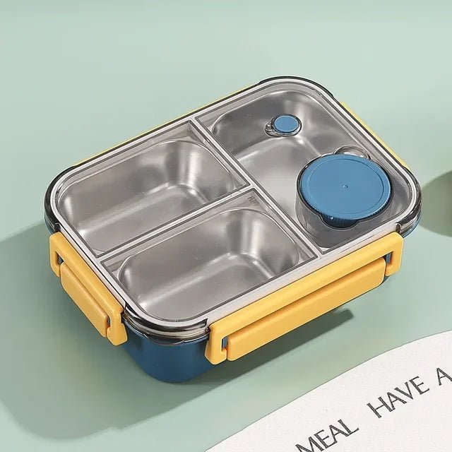 Compacte lunchbox met vakken en transparant deksel