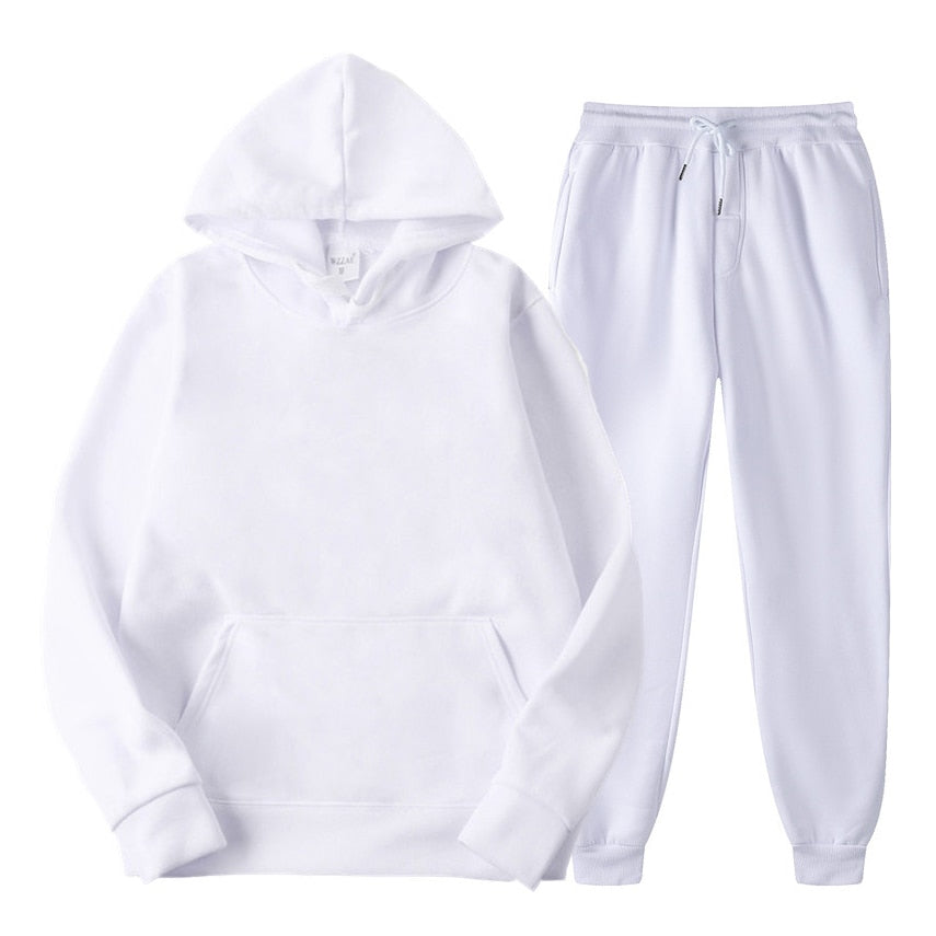 Ensemble de survêtement unisexe deux pièces avec sweat à capuche et pantalon