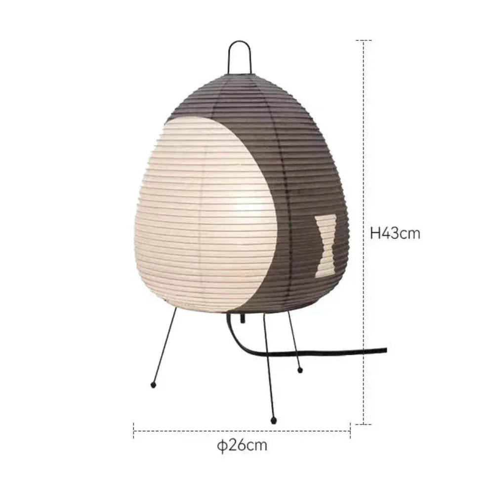 Lámpara de mesa de papel de arroz diseño retro japonés