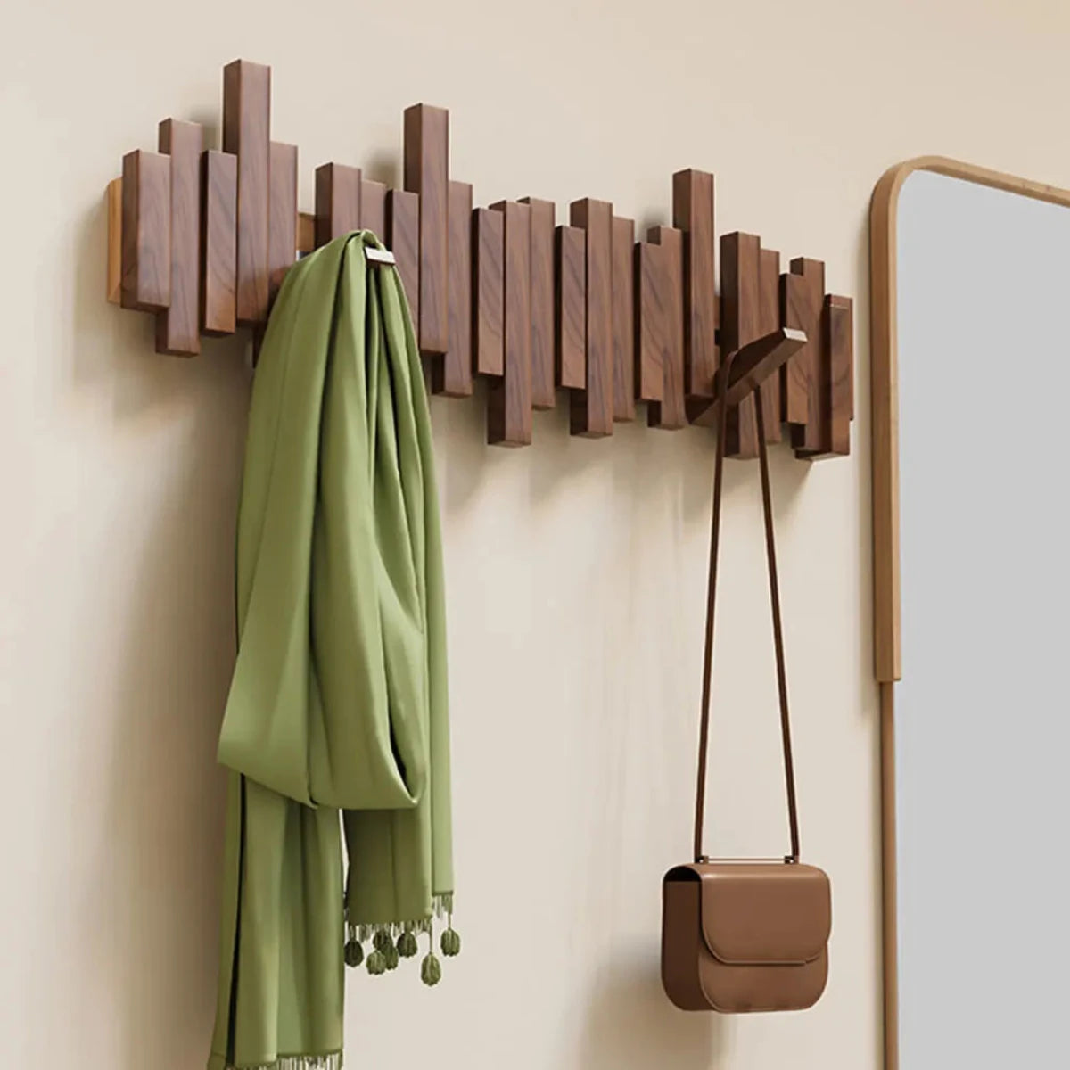 Perchero Estilo Piano - Nogal/Haya - Diseño Elegante