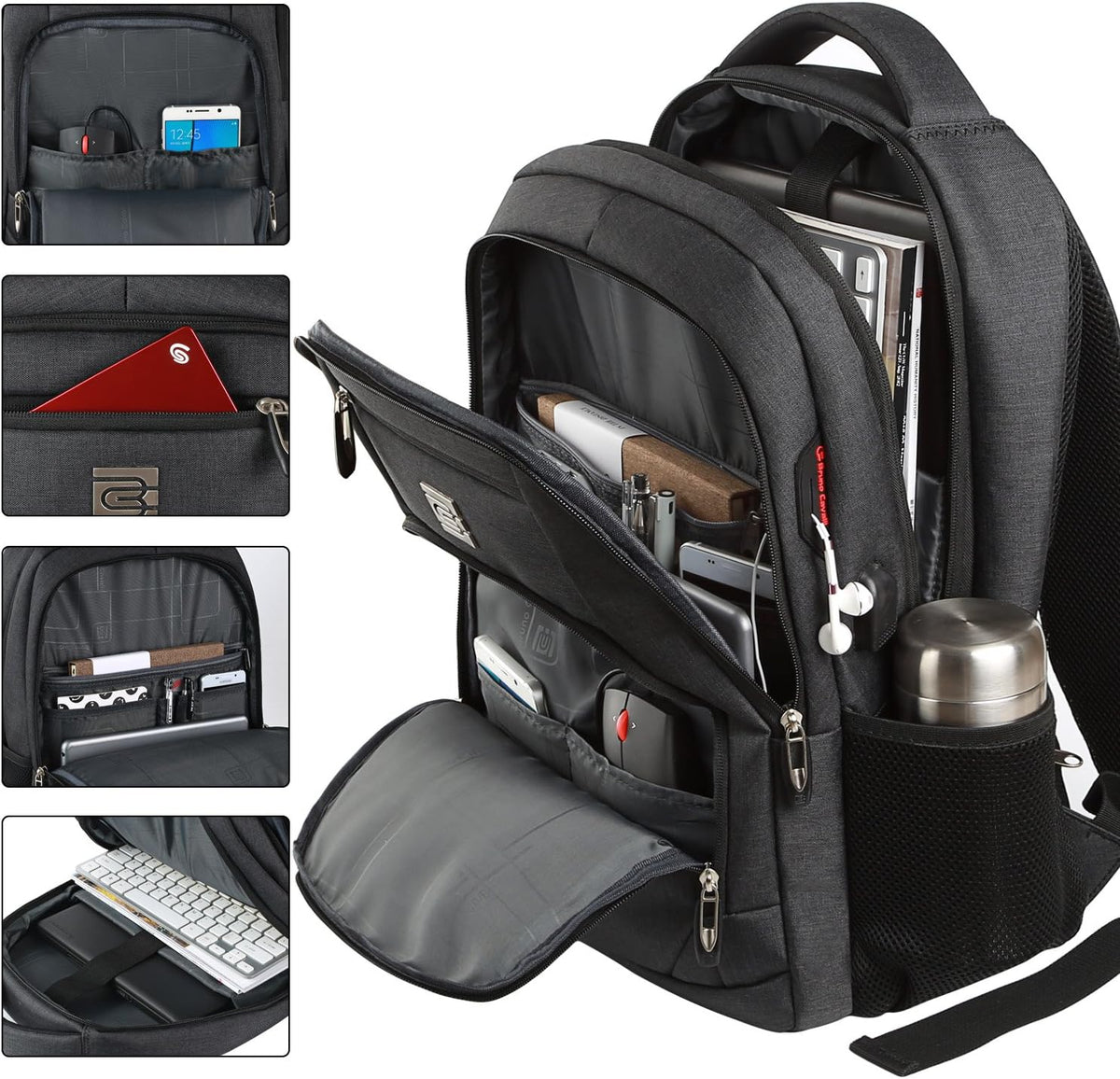 Mochila Delgada Antirrobo para Portátil con Puerto de Carga USB