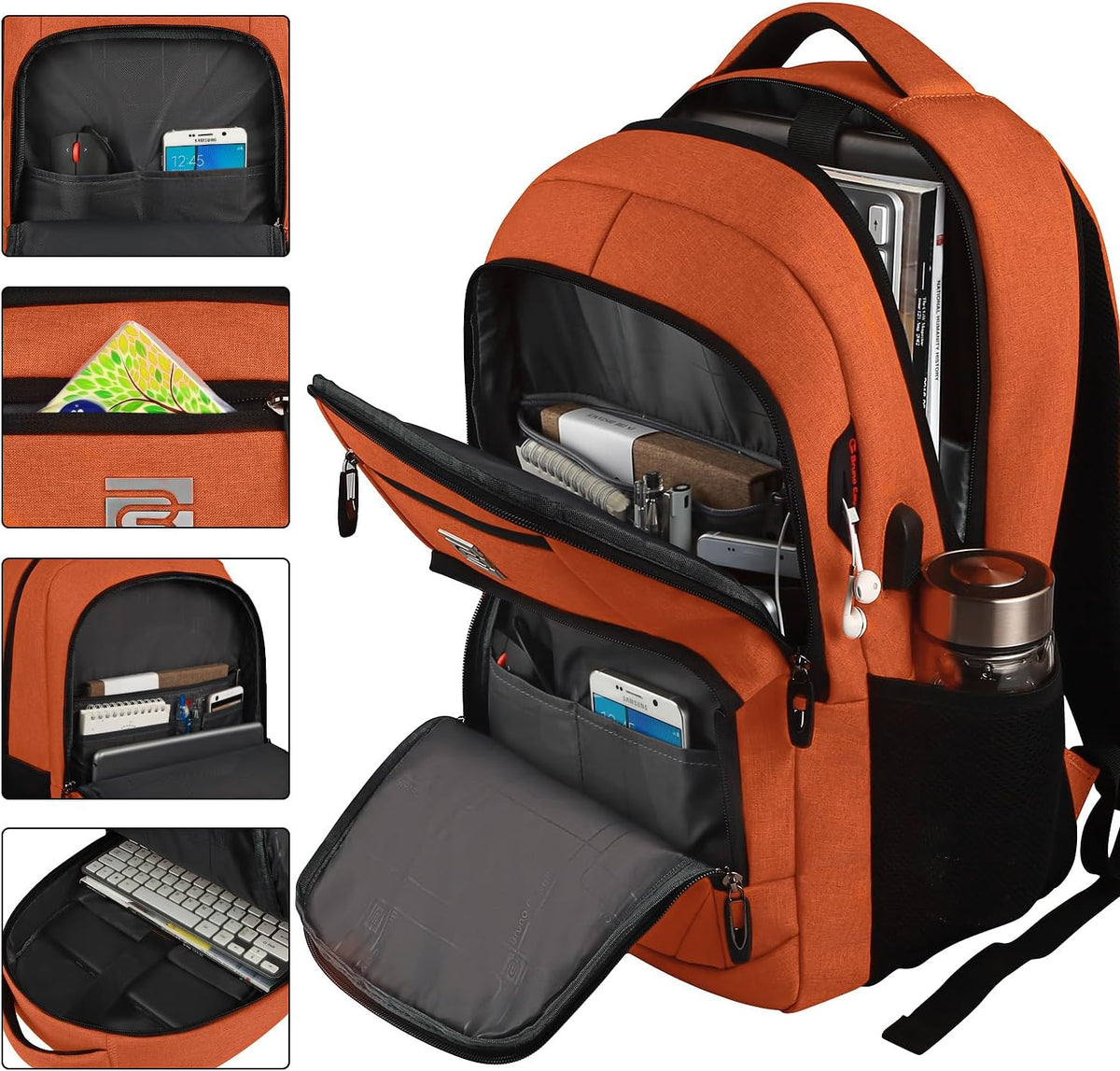 Mochila Delgada Antirrobo para Portátil con Puerto de Carga USB