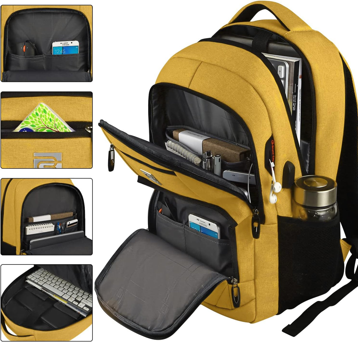 Mochila Delgada Antirrobo para Portátil con Puerto de Carga USB