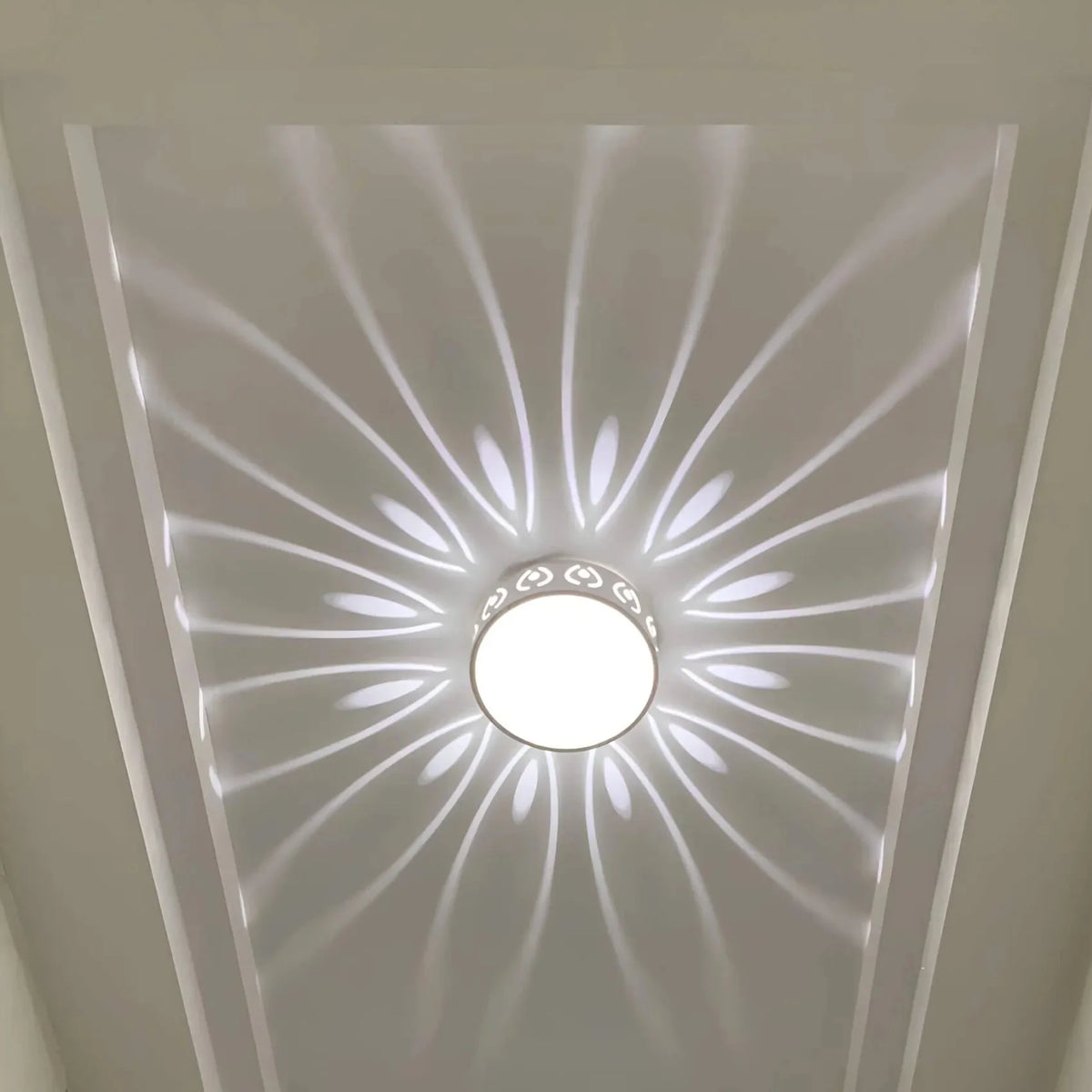 Plafón LED de Techo de 15 cm con Efecto de Luz Radial, 3 W, para Pasillos