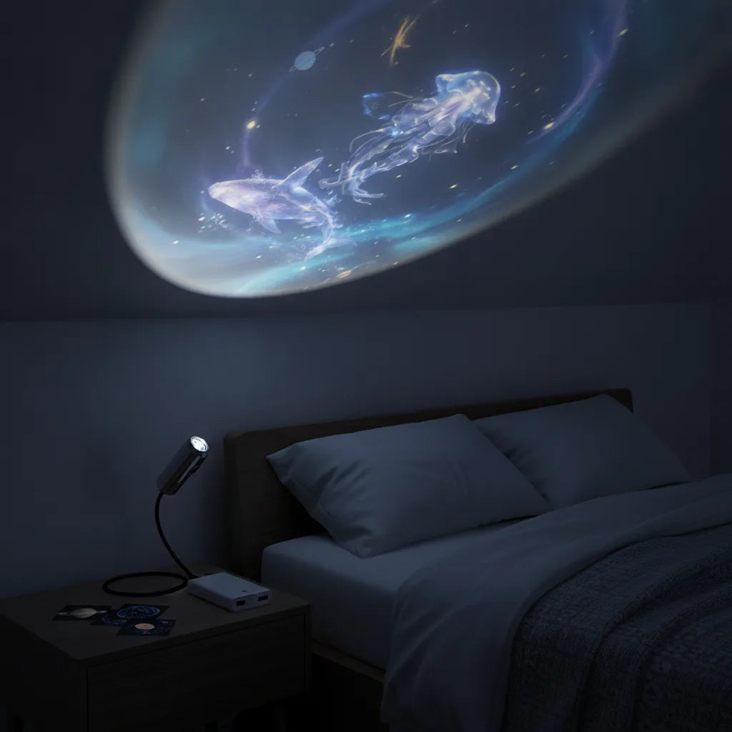 Projecteur LED d’étoiles avec 10 inserts de projection