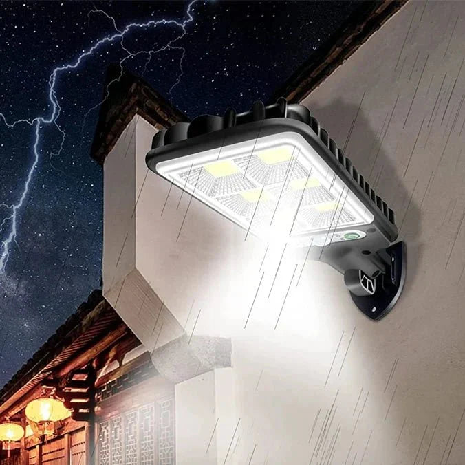 Foco Solar LED con Sensor de Movimiento LED, Impermeable, Exterior,