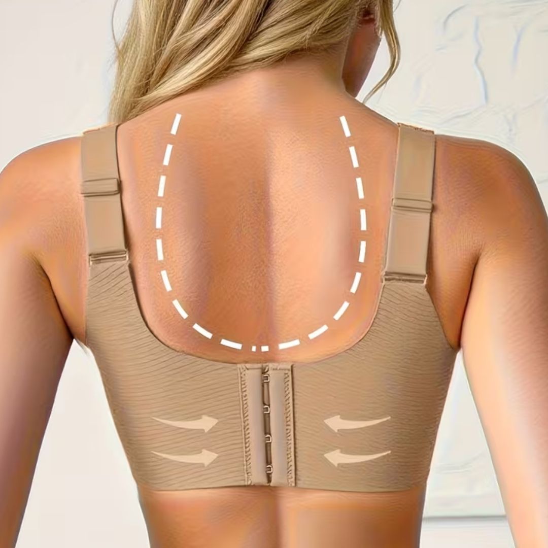 Draadloze sport-bh voor dames van elastisch polyamide, met uitneembare cups