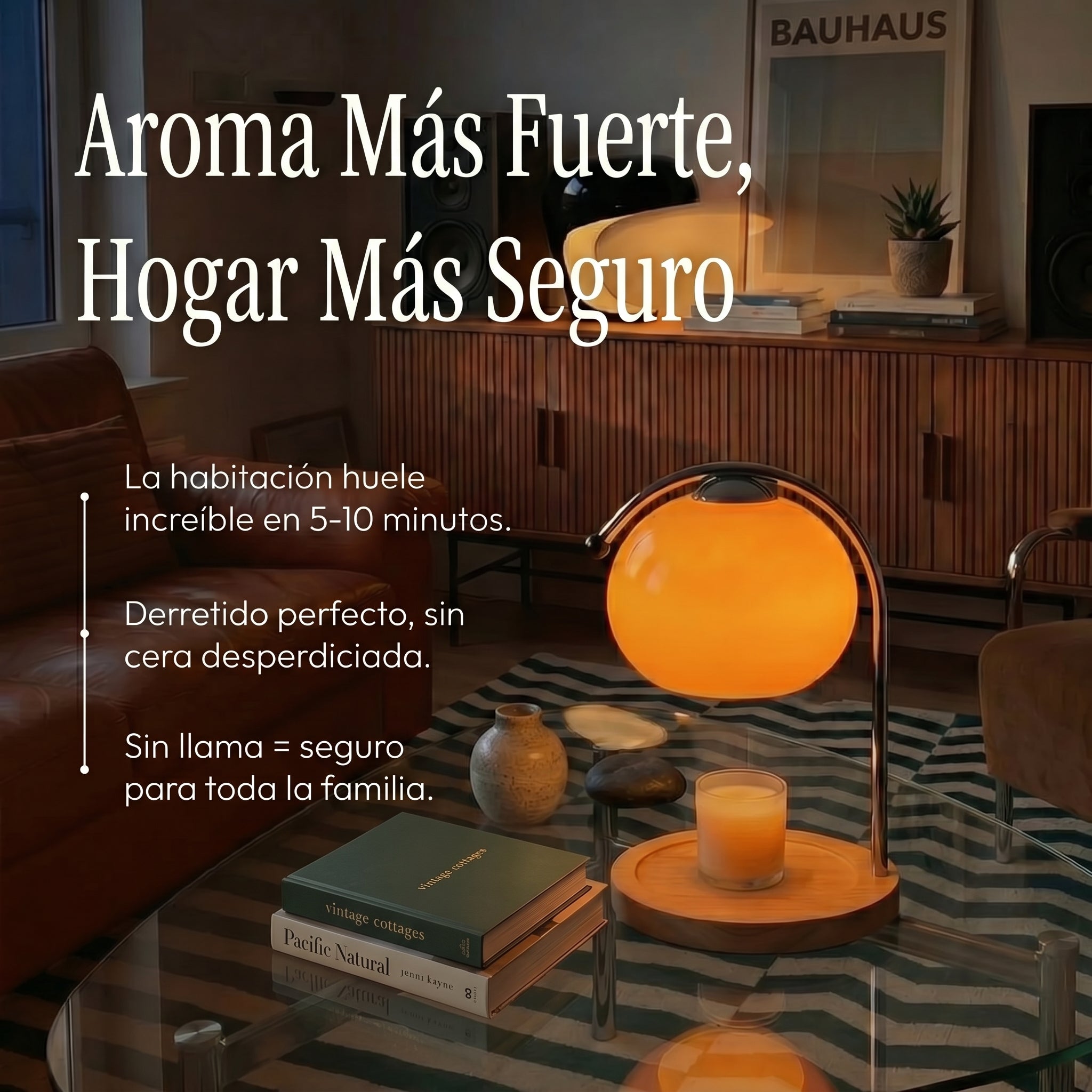 CalorDomo | Lámpara Calienta Velas sin Llama con Diseño Retro