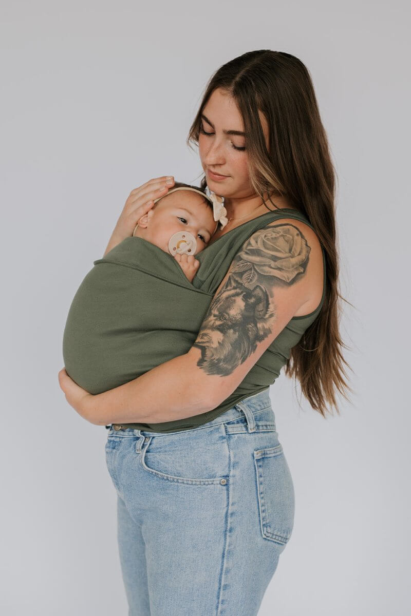 T-shirt avec poche de portage pour bébé · modèle maman ou papa