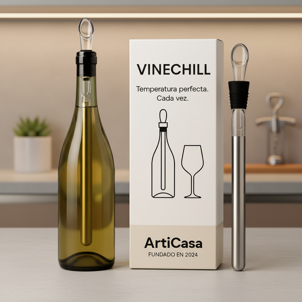 VineChill | Enfriador y Aereador de Vino – Temperatura Perfecta Siempre 1+1 GRATIS