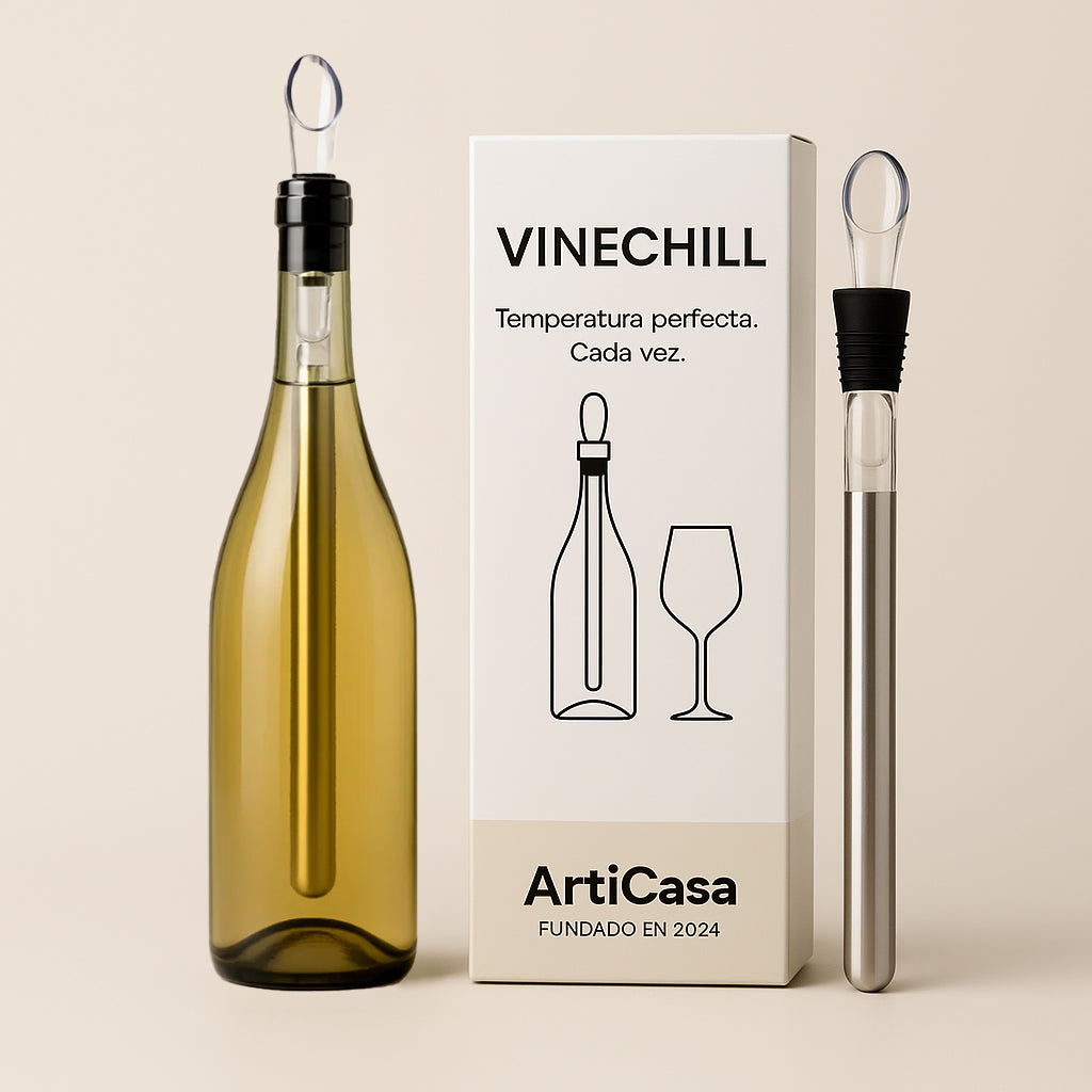 VineChill™ | Enfriador y Aereador de Vino – Temperatura Perfecta Siempre 1+1 GRATIS