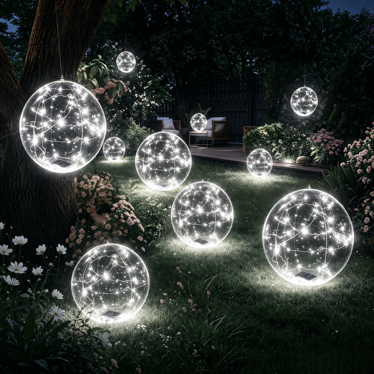Lámpara Solar Flotante para Piscina y Jardín con 4 Colores de Luz