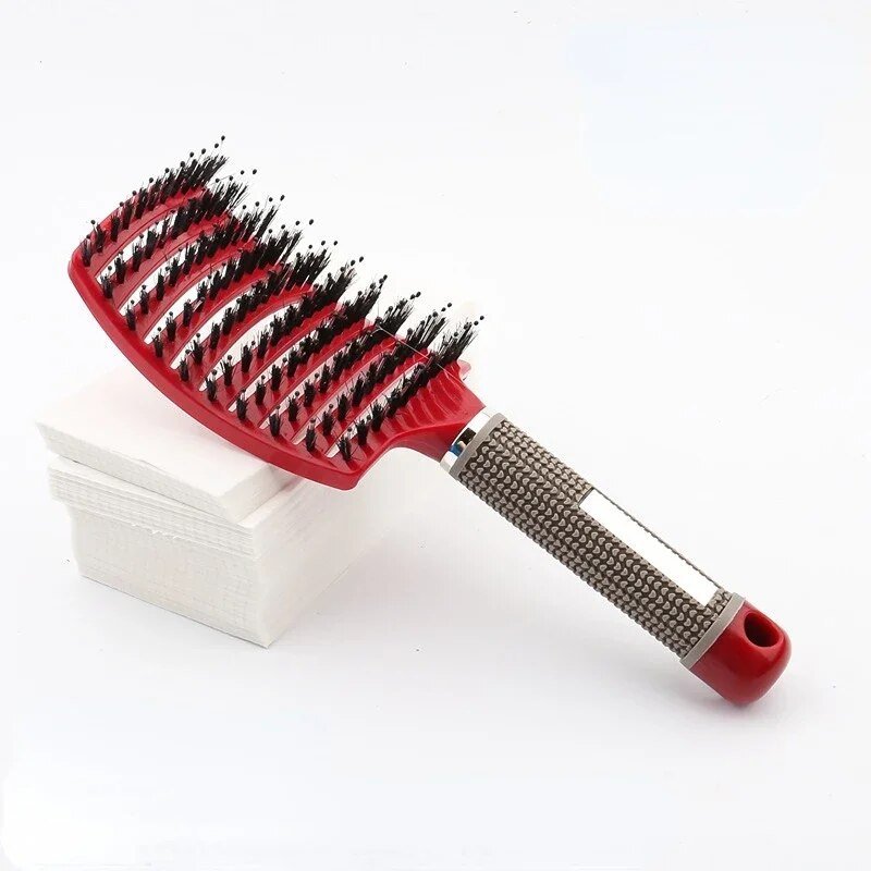 Ontwarrende borstel met flexibele pinnen voor nat of droog haar