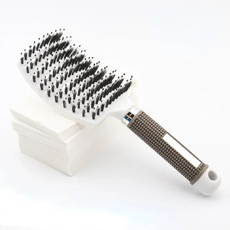 Ontwarrende borstel met flexibele pinnen voor nat of droog haar