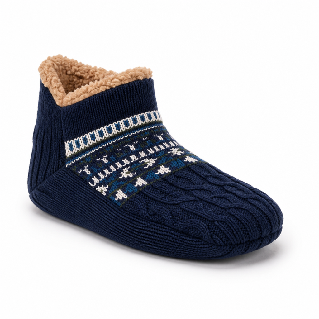 Chaussettes d’intérieur avec doublure sherpa et semelle antidérapante