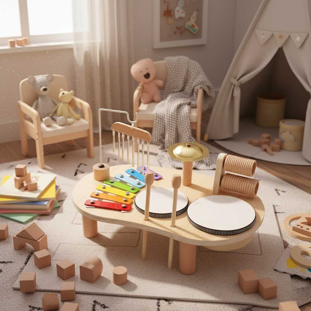 SonajeroWood – Set de instrumentos musicales de madera para bebés