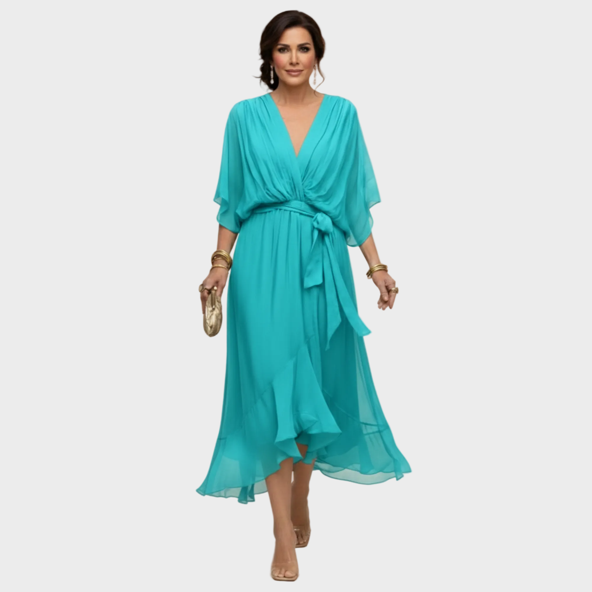 Vestido Fluido para Mujer | Escote en Forma de V