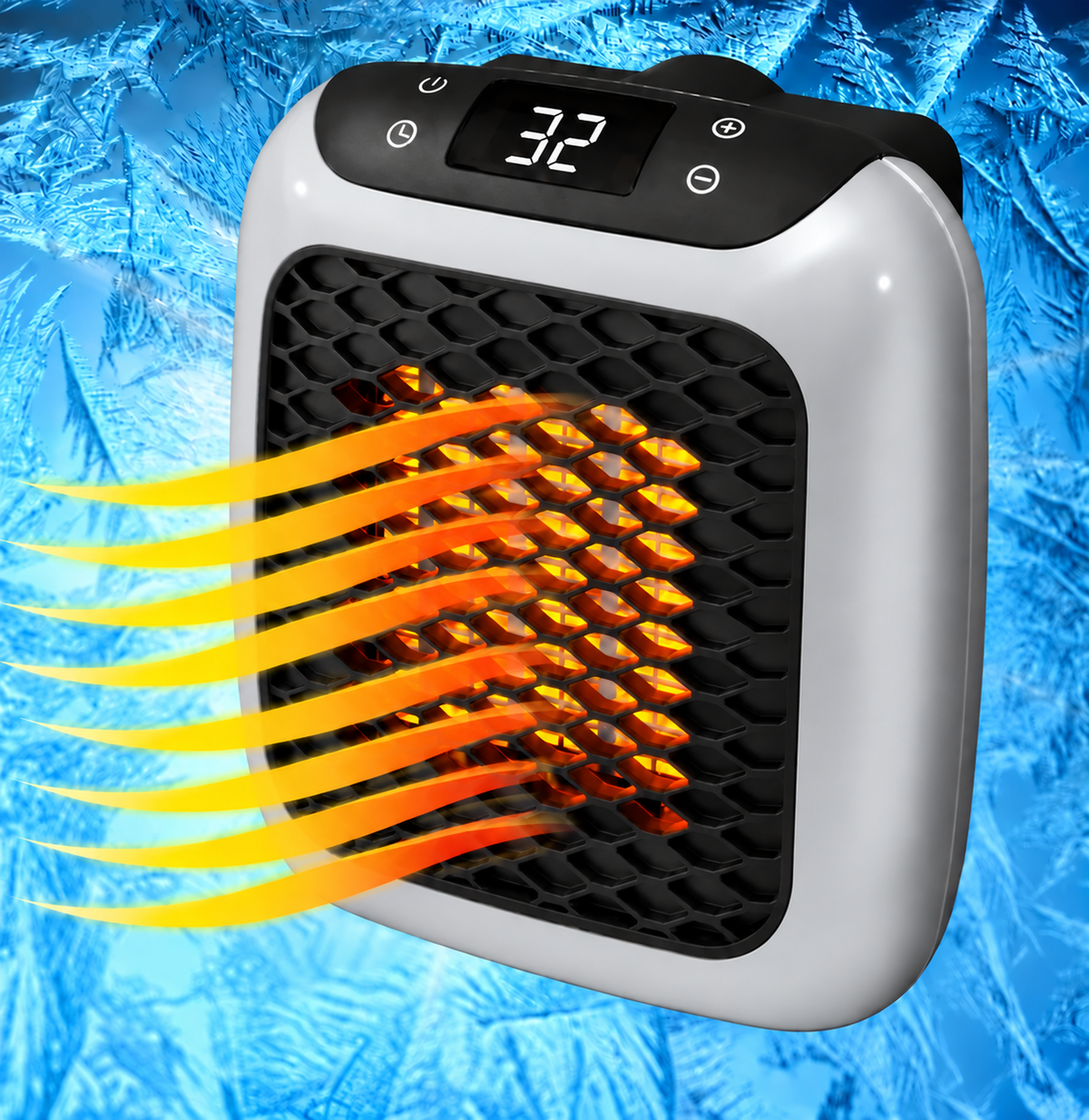 Calefactor de enchufe compacto de 400 W con termostato digital