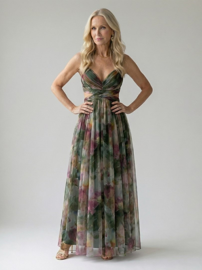 Isel | Vestido Maxi de Envuelto Suave