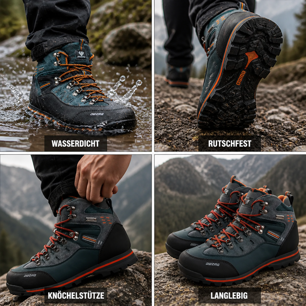 Bottes de randonnée pour homme à tige haute et semelle profilée