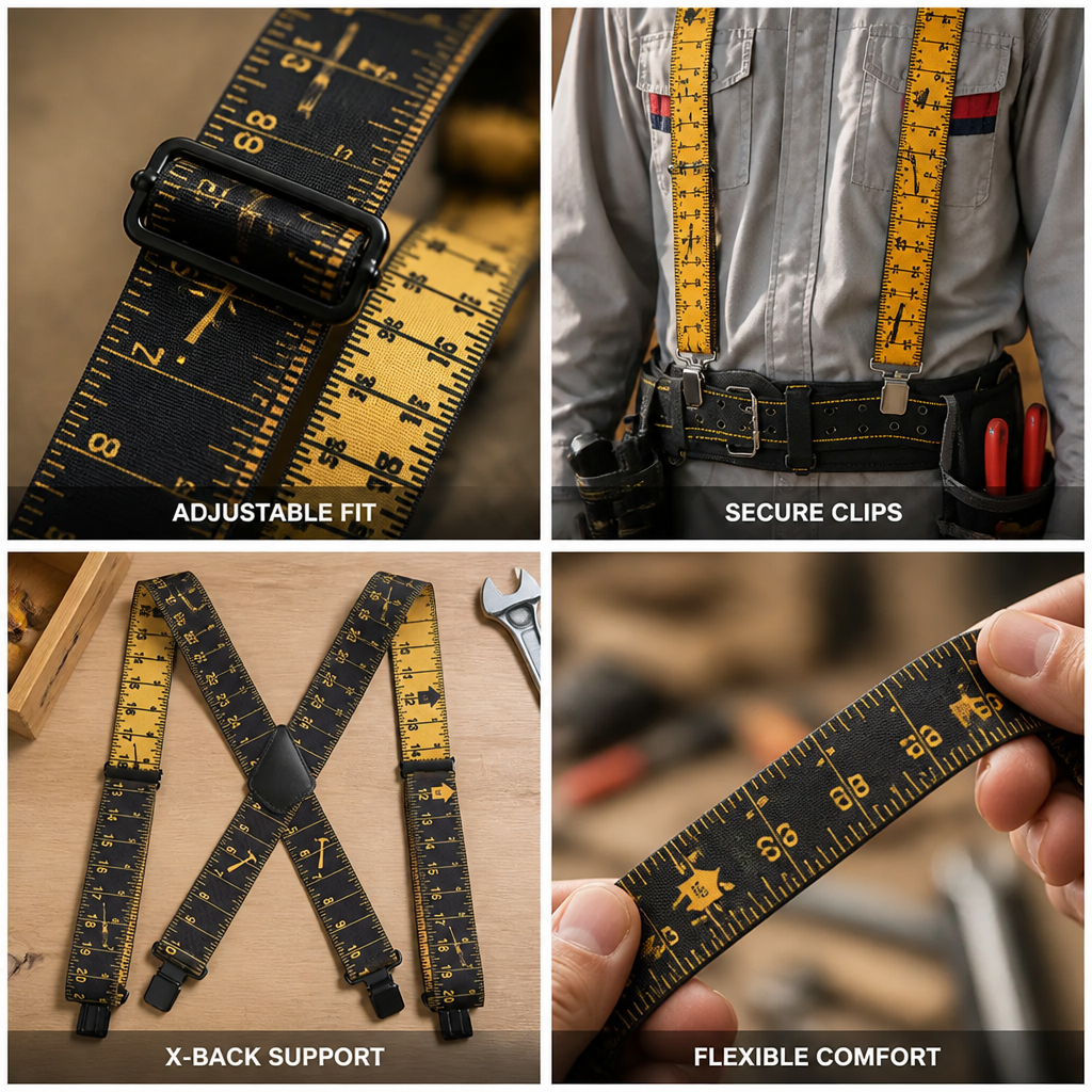 Elastische bretels voor heren van 5 cm met X-vormige rug