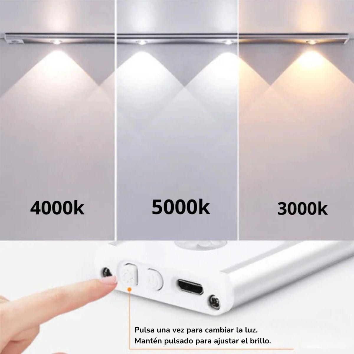 Nora | Lámpara LED Inalámbrica con Sensor de Movimiento