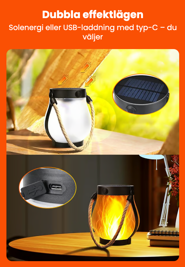 LlamaViva | Farol con Efecto de Fuego Realista