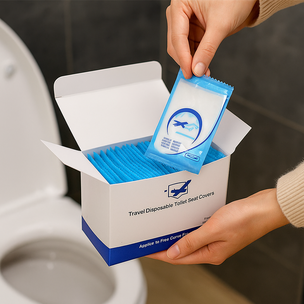 Cubiertas desechables para inodoro, higiénicas y portátiles