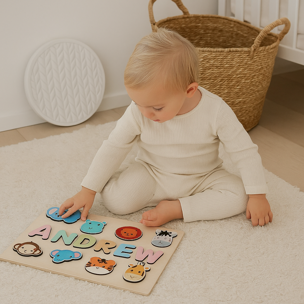 NomadWood – Puzle de madera personalizado con el nombre de tu hijo