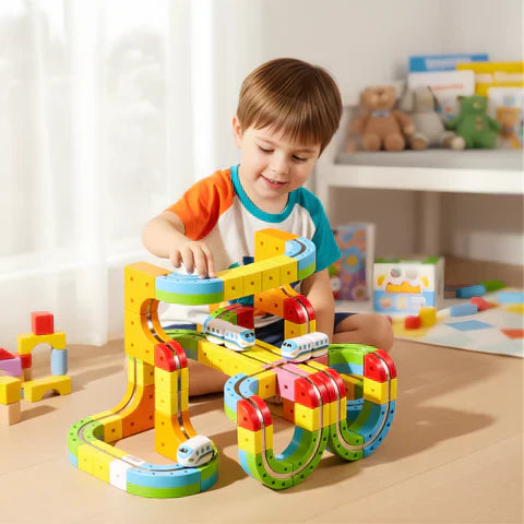 CuboRail DIY – Pista de construcción creativa para niños