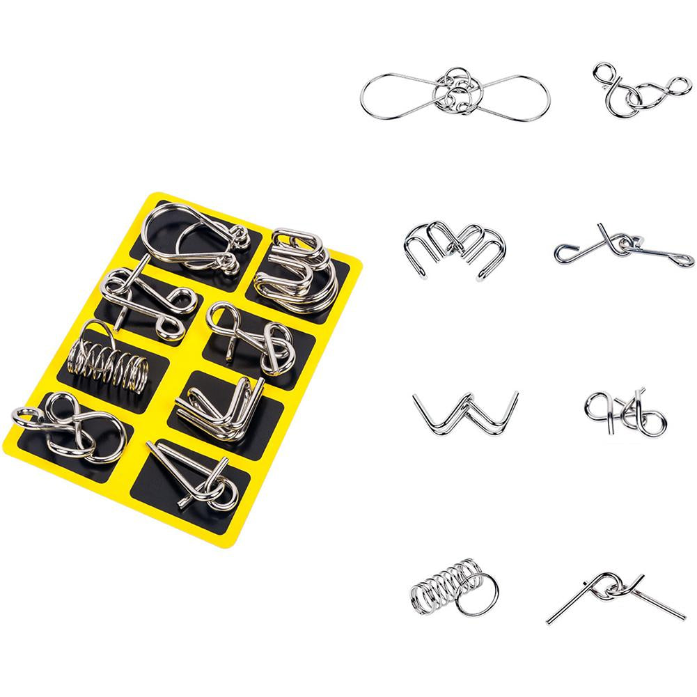 RingChallenge – Set de anillos metálicos rompecabezas para adultos