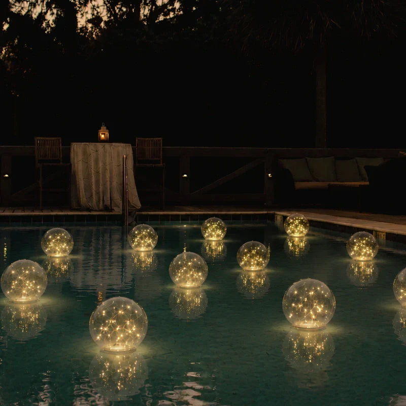 Lámpara Solar Flotante para Piscina y Jardín con 4 Colores de Luz