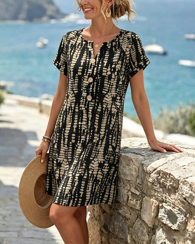 Vestido Estampado para Mujer | Botones Frontales