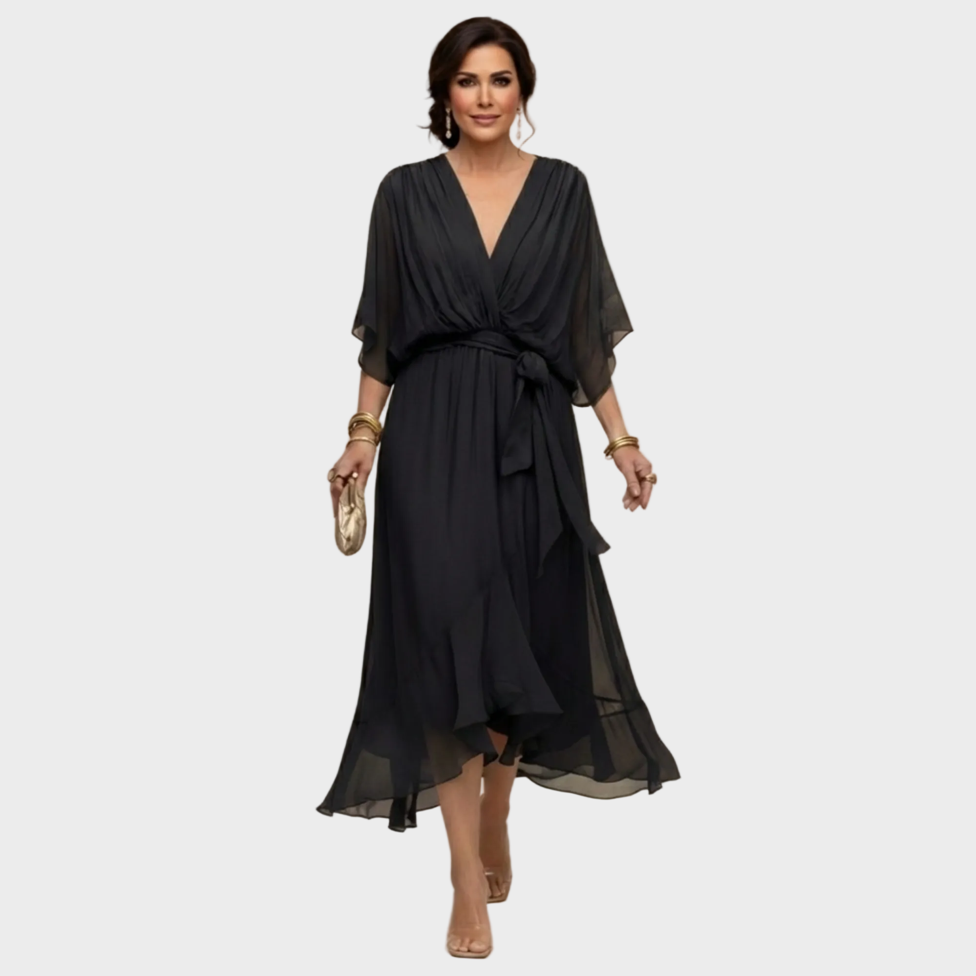 Vestido Fluido para Mujer | Escote en Forma de V